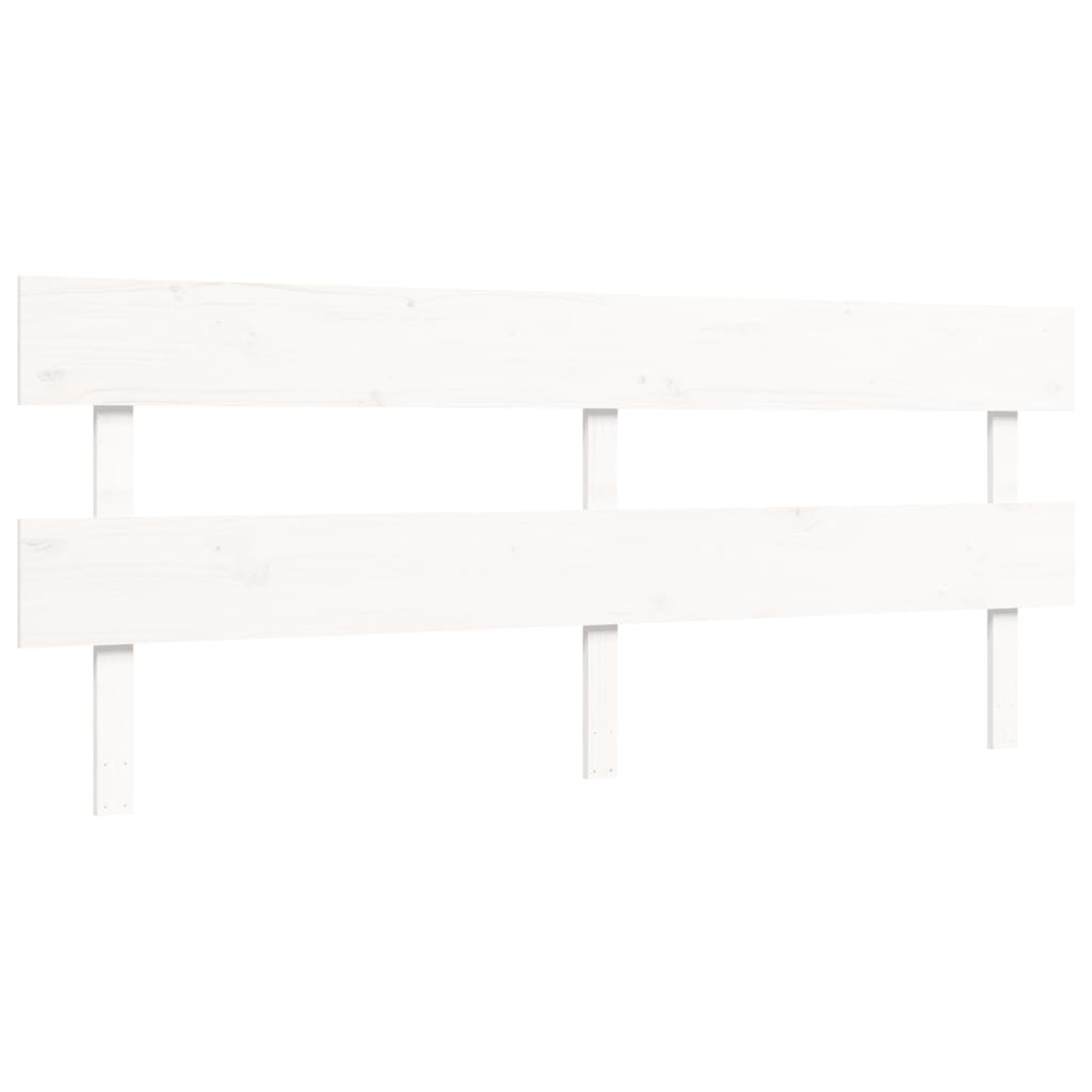 Bed Frame without Mattress White Super King Size Solid Wood