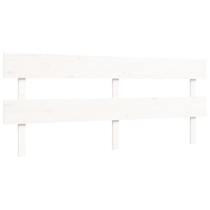 Bed Frame without Mattress White Super King Size Solid Wood