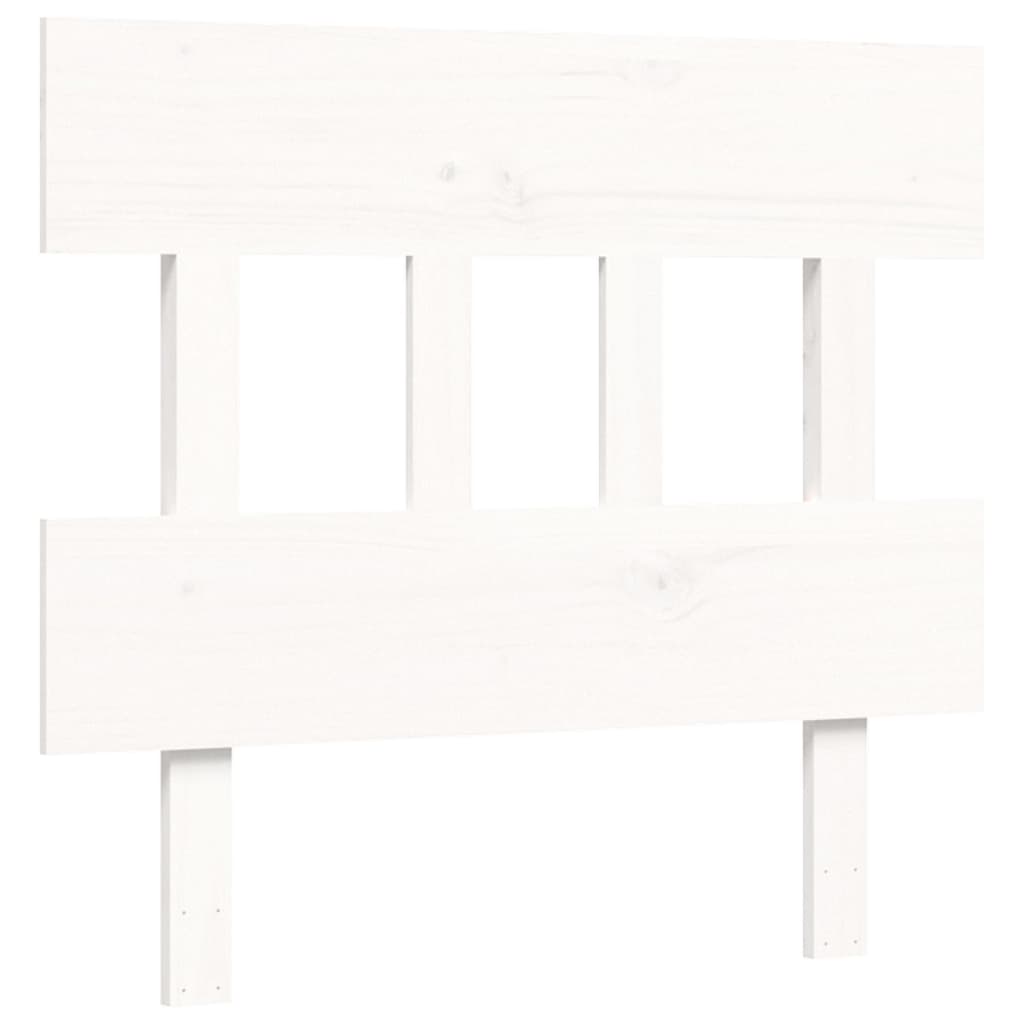 Bed Frame without Mattress White Small Single Solid Wood