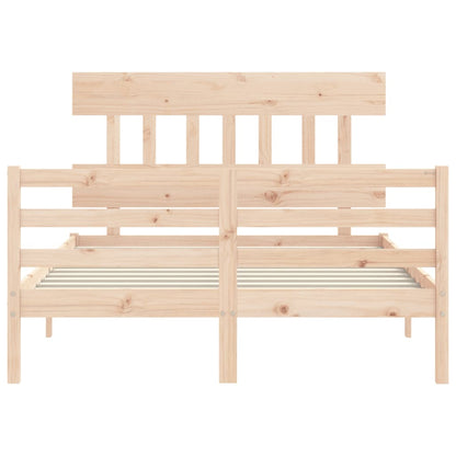 Bed Frame without Mattress Small Double Solid Wood