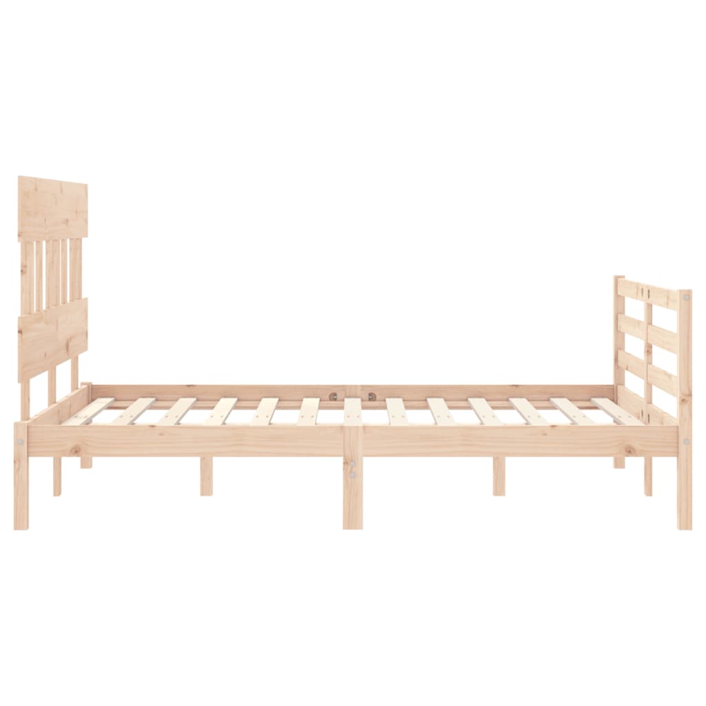 Bed Frame without Mattress Small Double Solid Wood