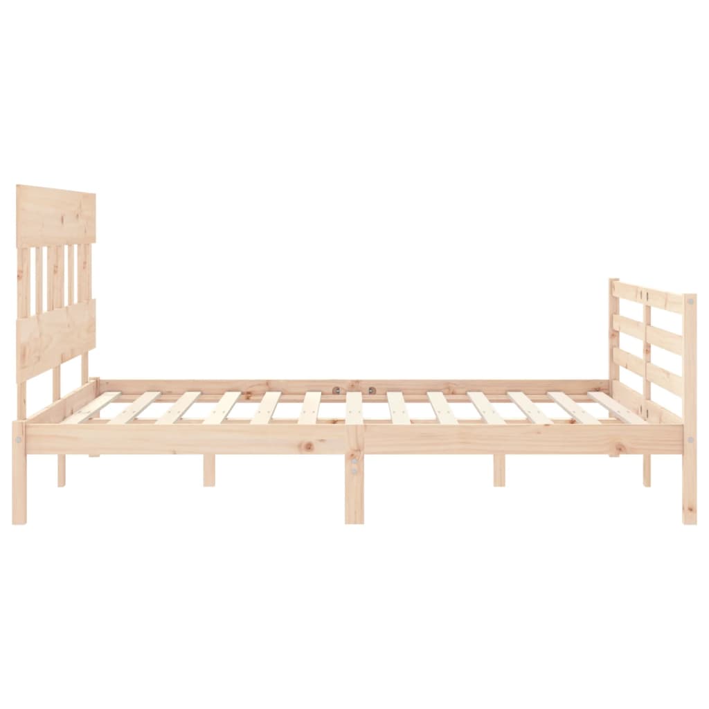 Bed Frame without Mattress King Size Solid Wood