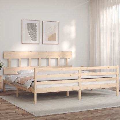 Bed Frame without Mattress Super King Size Solid Wood