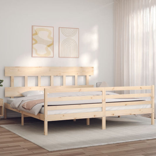 Bed Frame without Mattress Super King Size Solid Wood