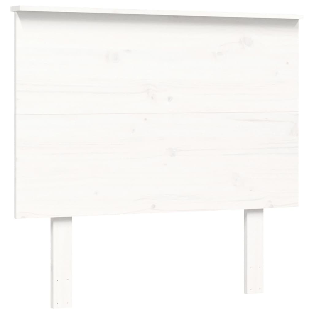 Bed Frame without Mattress White Single Solid Wood