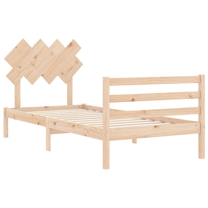 Bed Frame without Mattress Single Solid Wood