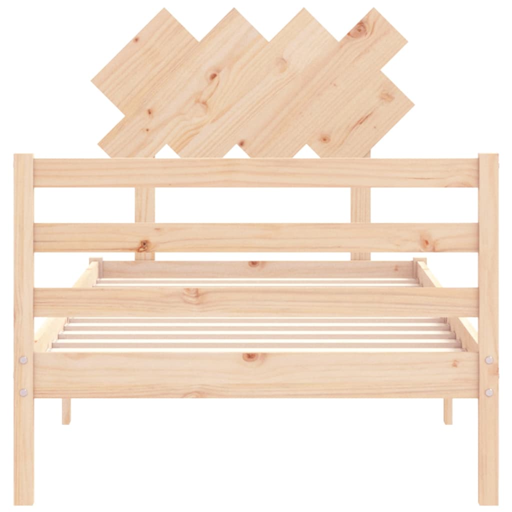 Bed Frame without Mattress Single Solid Wood