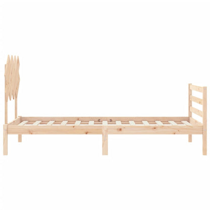 Bed Frame without Mattress Single Solid Wood