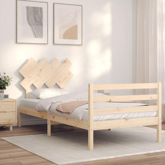 Bed Frame without Mattress Single Solid Wood