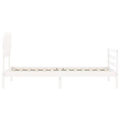 Bed Frame without Mattress White 100x200 cm Solid Wood