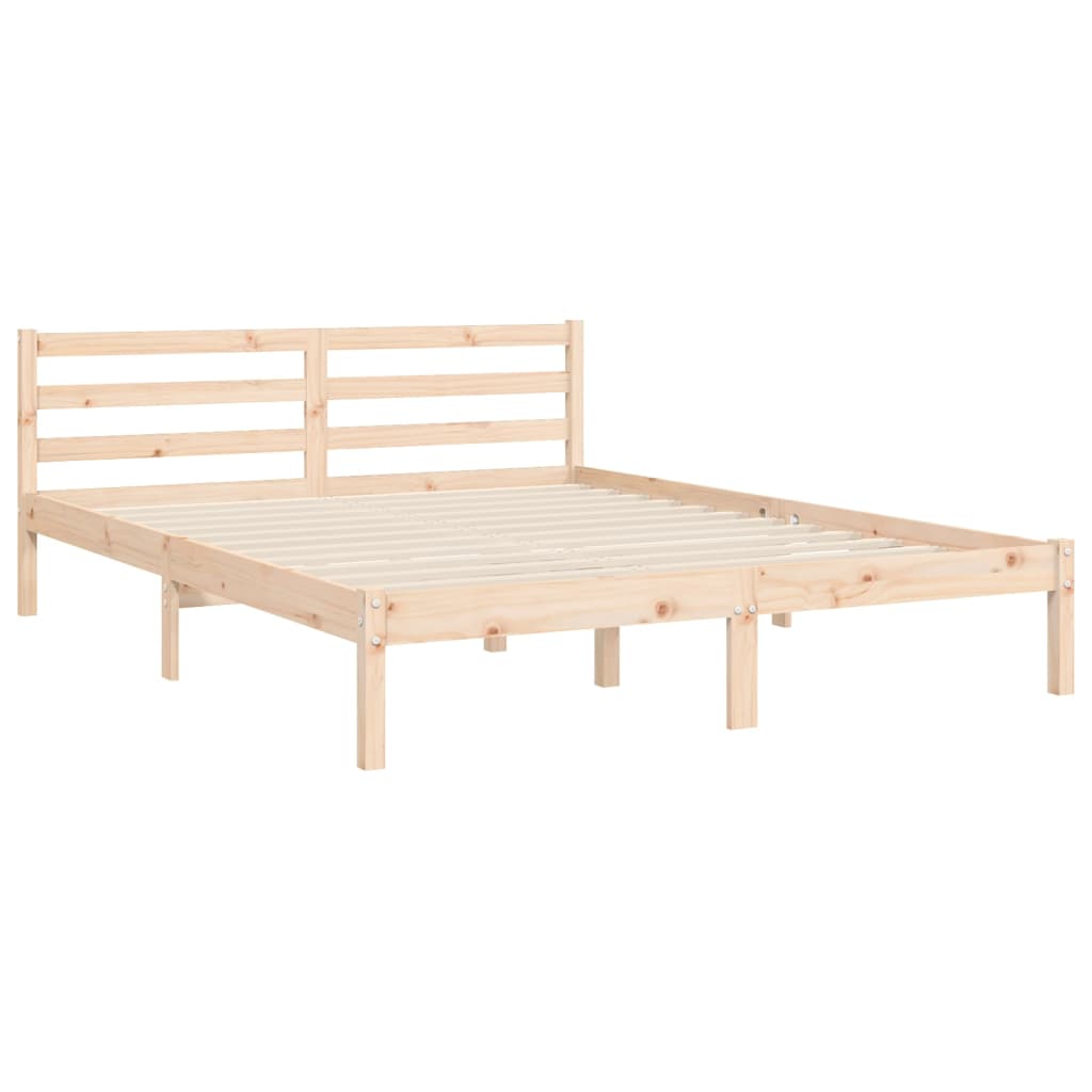 Bed Frame without Mattress King Size Solid Wood