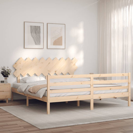 Bed Frame without Mattress Super King Size Solid Wood