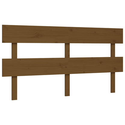 Bed Frame with Headboard Honey Brown King Size Solid Wood