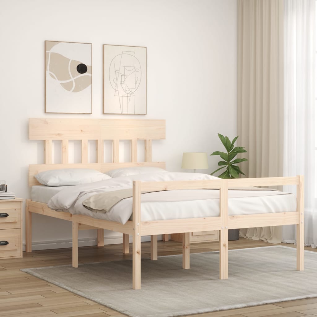 Senior Bed without Mattress Double Solid Wood