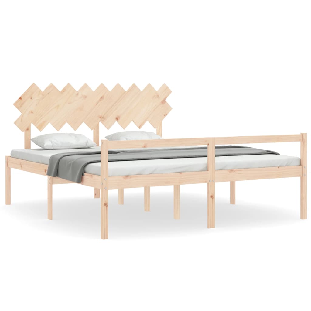 Senior Bed without Mattress Super King Size Solid Wood