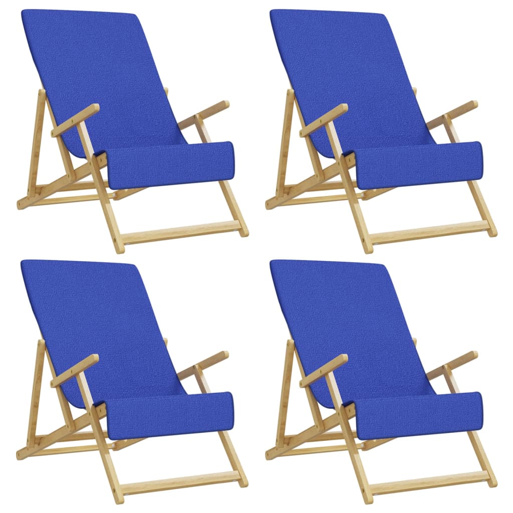 Beach Towels 4 pcs Royal Blue 60x135 cm Fabric 400 GSM