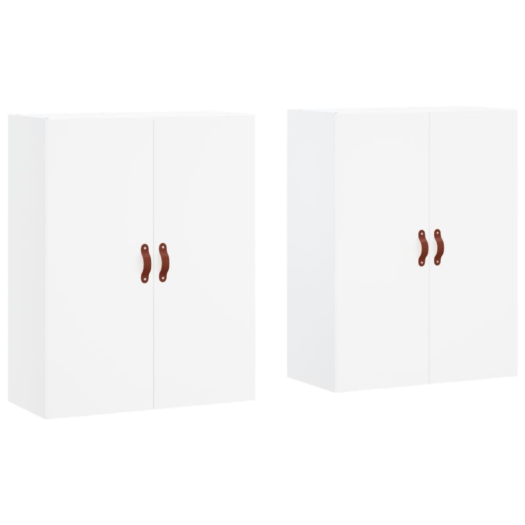 Wall Mounted Cabinets 2 pcs White 69.5x34x90 cm