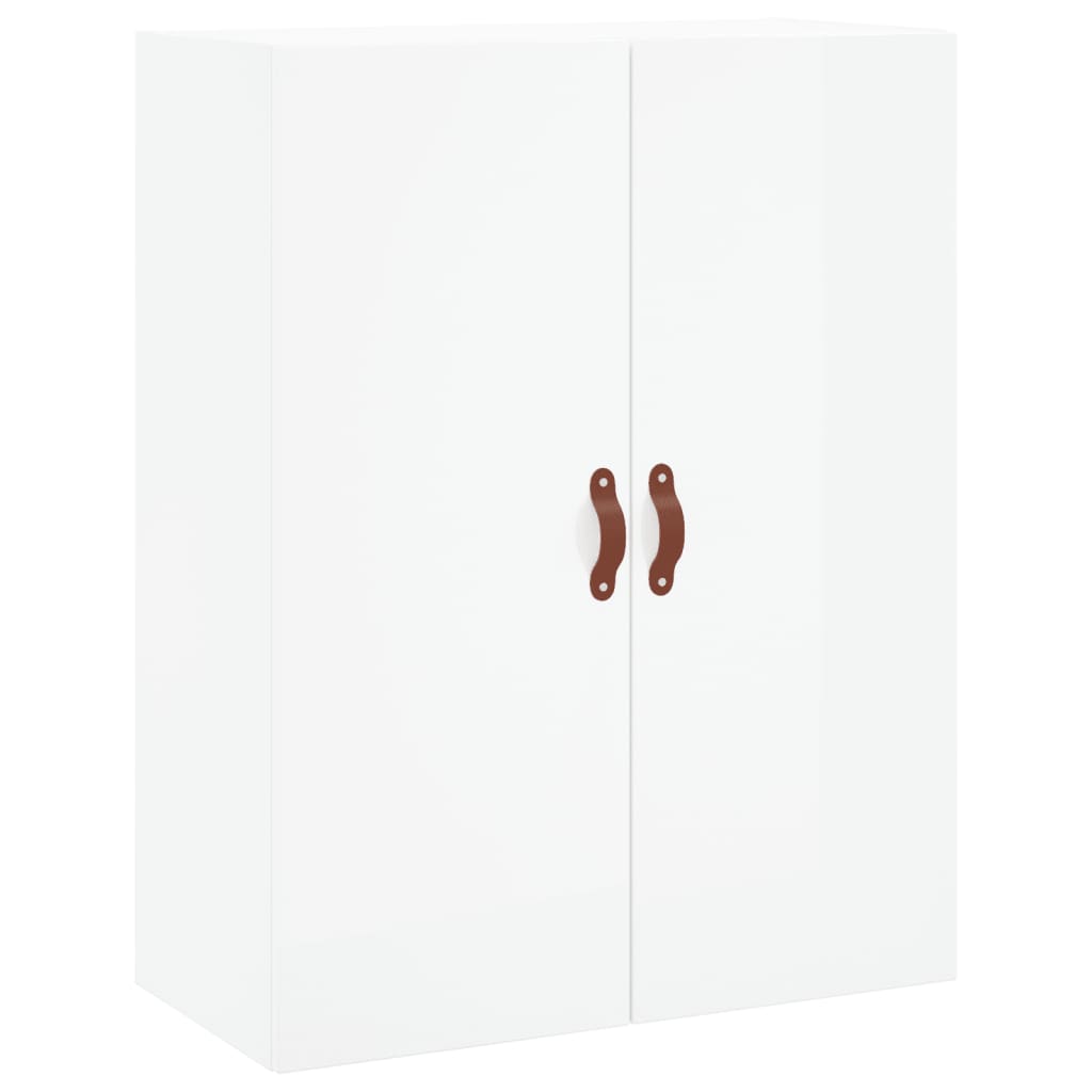 Wall Mounted Cabinets 2 pcs High Gloss White 69.5x34x90 cm