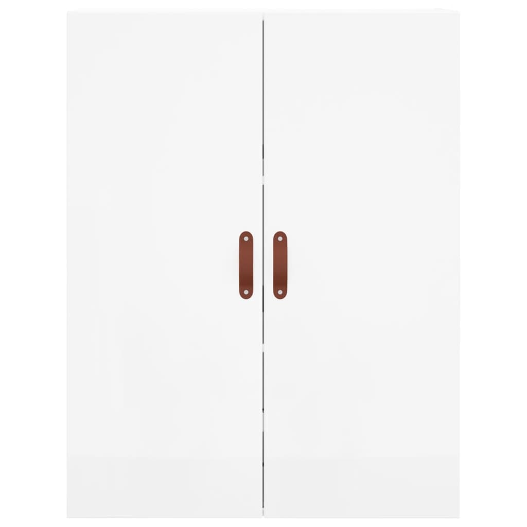 Wall Mounted Cabinets 2 pcs High Gloss White 69.5x34x90 cm