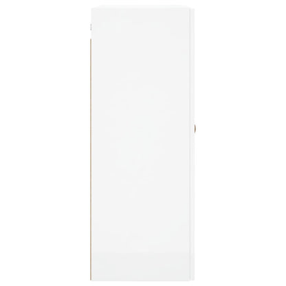 Wall Mounted Cabinets 2 pcs High Gloss White 69.5x34x90 cm