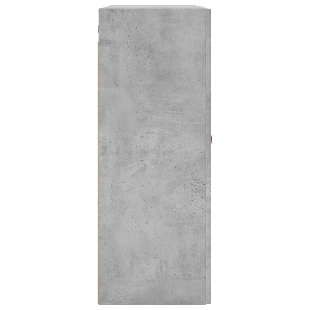 Wall Mounted Cabinets 2 pcs Concrete Grey 69.5x34x90 cm