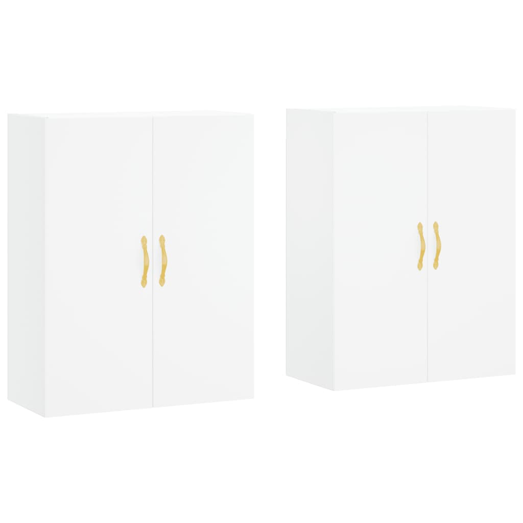 Wall Mounted Cabinets 2 pcs White 69.5x34x90 cm