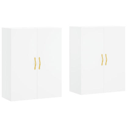 Wall Mounted Cabinets 2 pcs White 69.5x34x90 cm