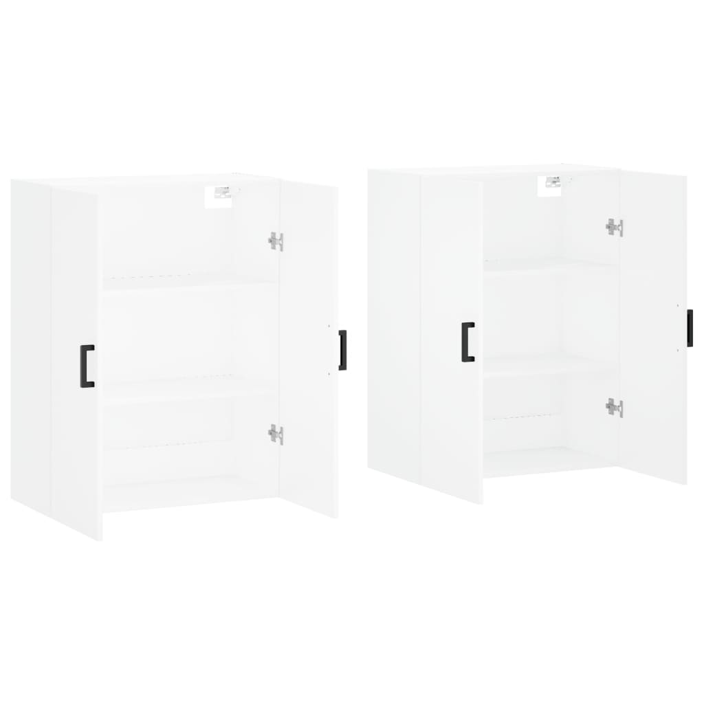 Wall Mounted Cabinets 2 pcs White 69.5x34x90 cm