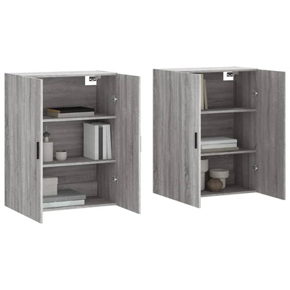 Wall Mounted Cabinets 2 pcs Grey Sonoma 69.5x34x90 cm