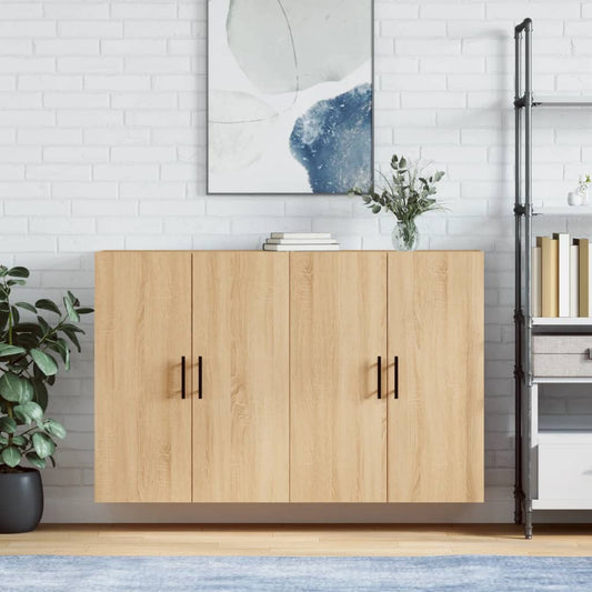 Wall Mounted Cabinets 2 pcs Sonoma Oak 69.5x34x90 cm