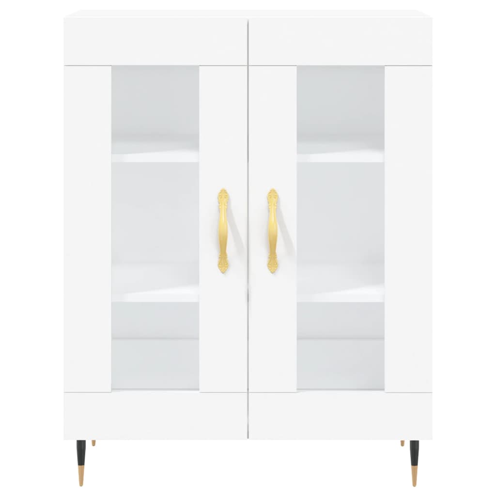 Highboard White 69.5x34x180 cm Engineered Wood