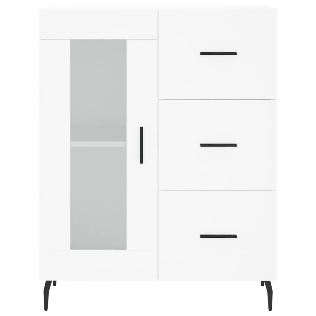 Highboard White 69.5x34x180 cm Engineered Wood