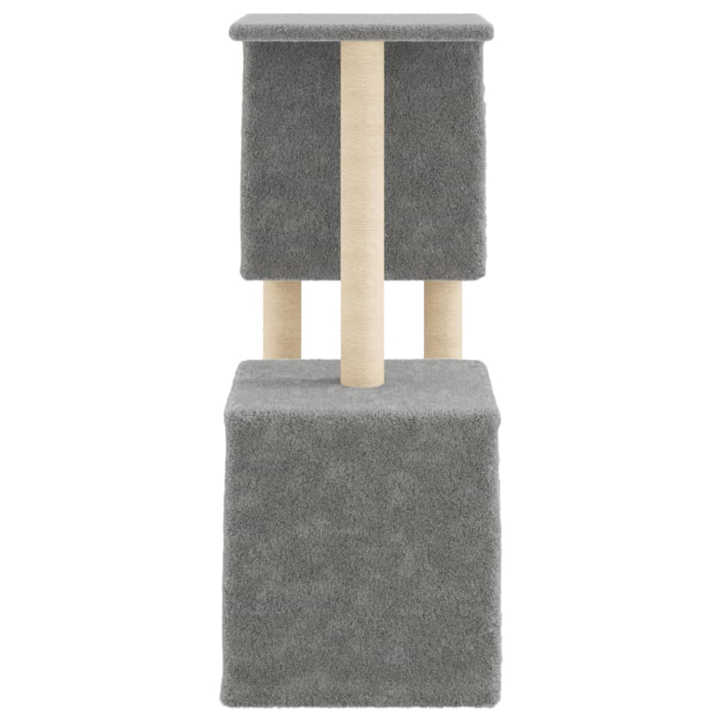 Cat Tree with Sisal Scratching Posts Light Grey 86 cm