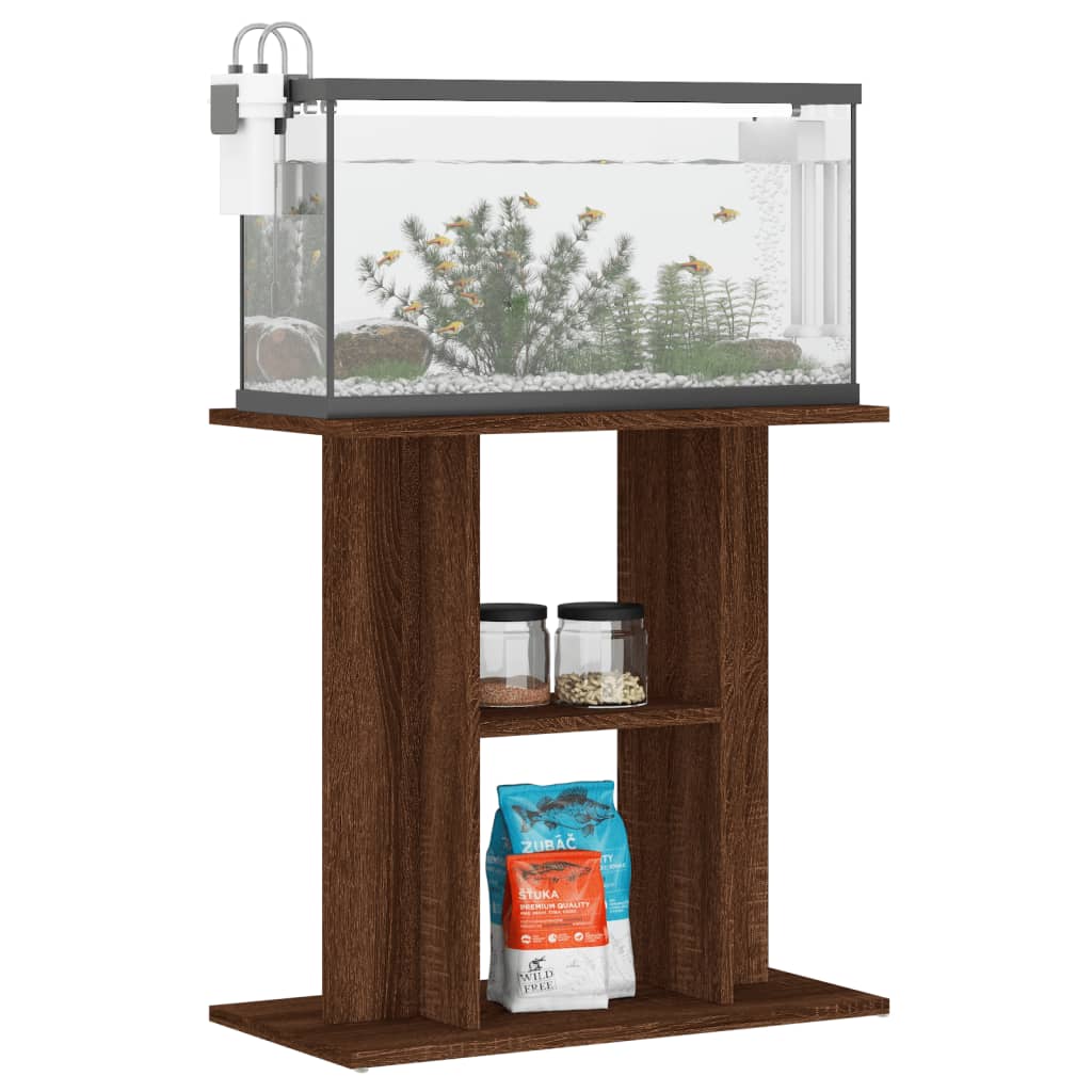 Aquarium Stand Brown Oak 60x30x60 cm Engineered Wood