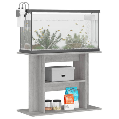 Aquarium Stand Concrete Grey 80x35x60 cm Engineered Wood