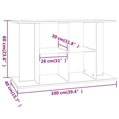 Aquarium Stand Concrete Grey 100x40x60 cm Engineered Wood