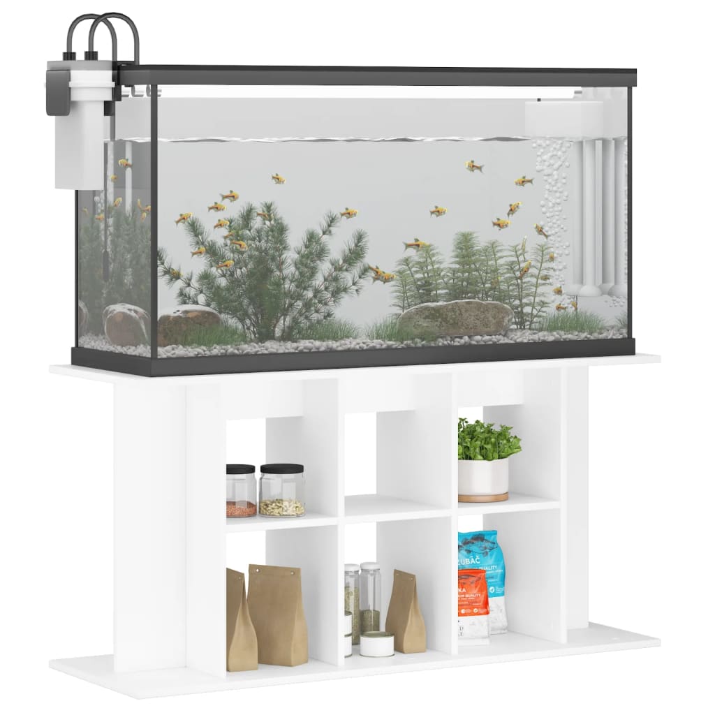 Aquarium Stand White 120x40x60 cm Engineered Wood