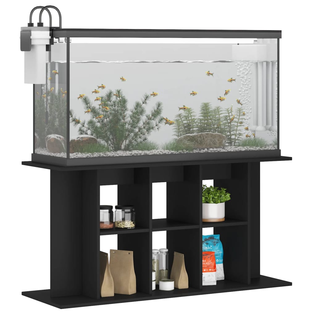 Aquarium Stand Black 120x40x60 cm Engineered Wood