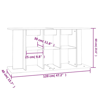 Aquarium Stand High Gloss White 120x40x60 cm Engineered Wood