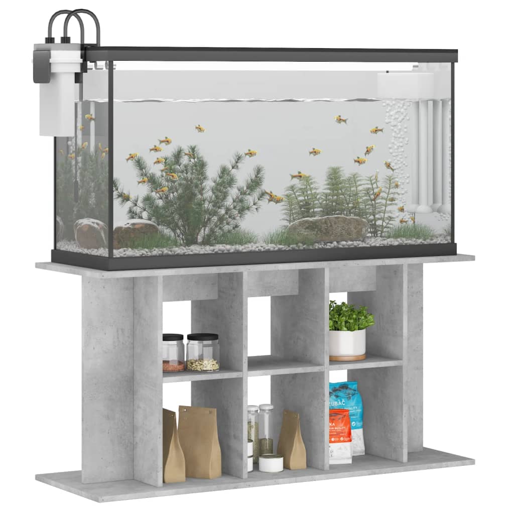 Aquarium Stand Concrete Grey 120x40x60 cm Engineered Wood