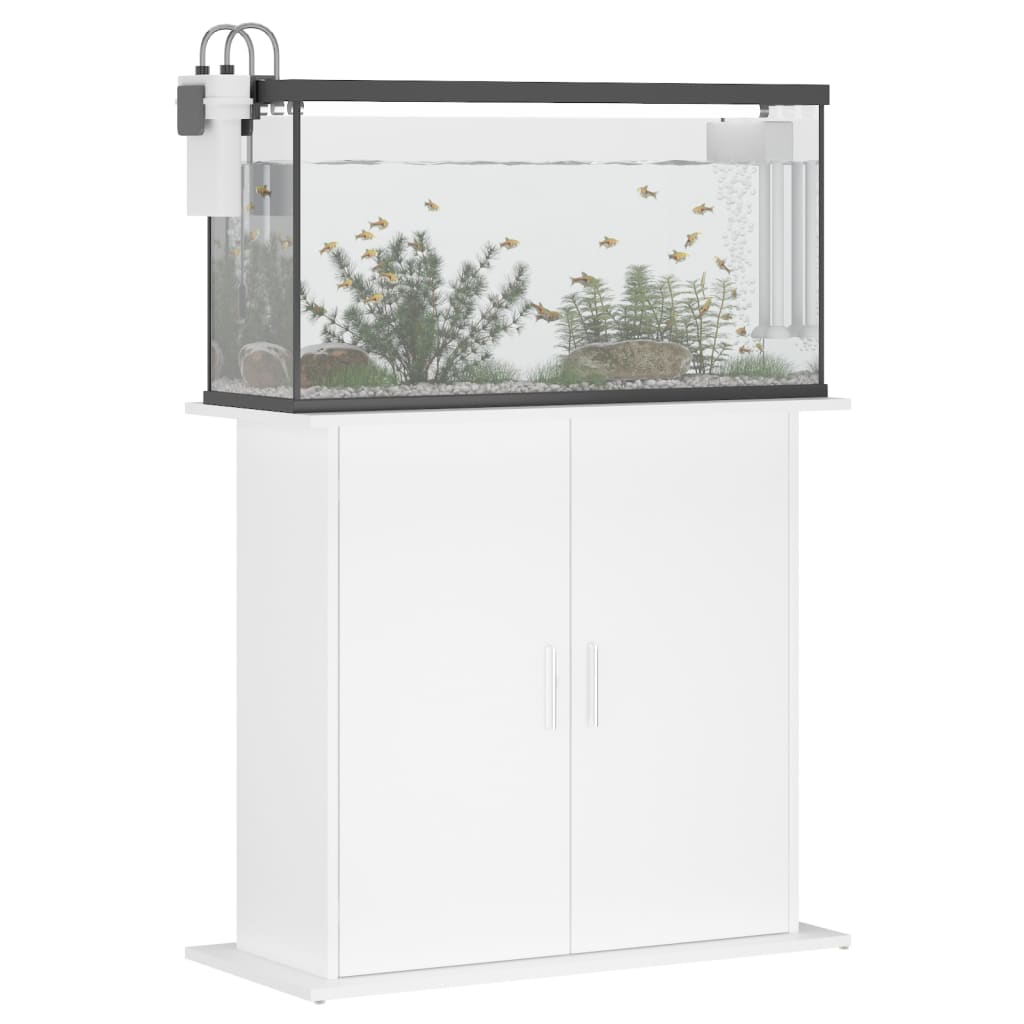 Aquarium Stand White 81x36x73 cm Engineered Wood