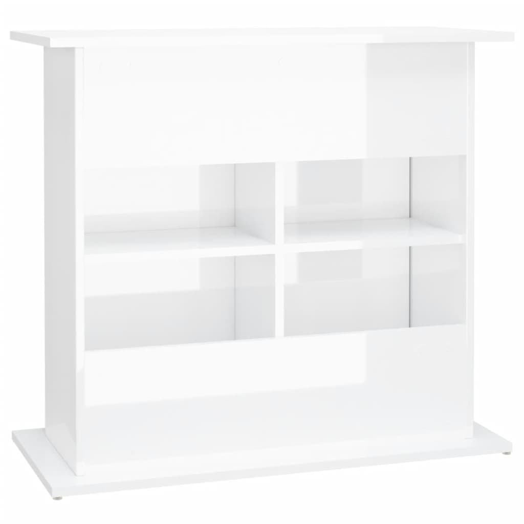 Aquarium Stand High Gloss White 81x36x73 cm Engineered Wood