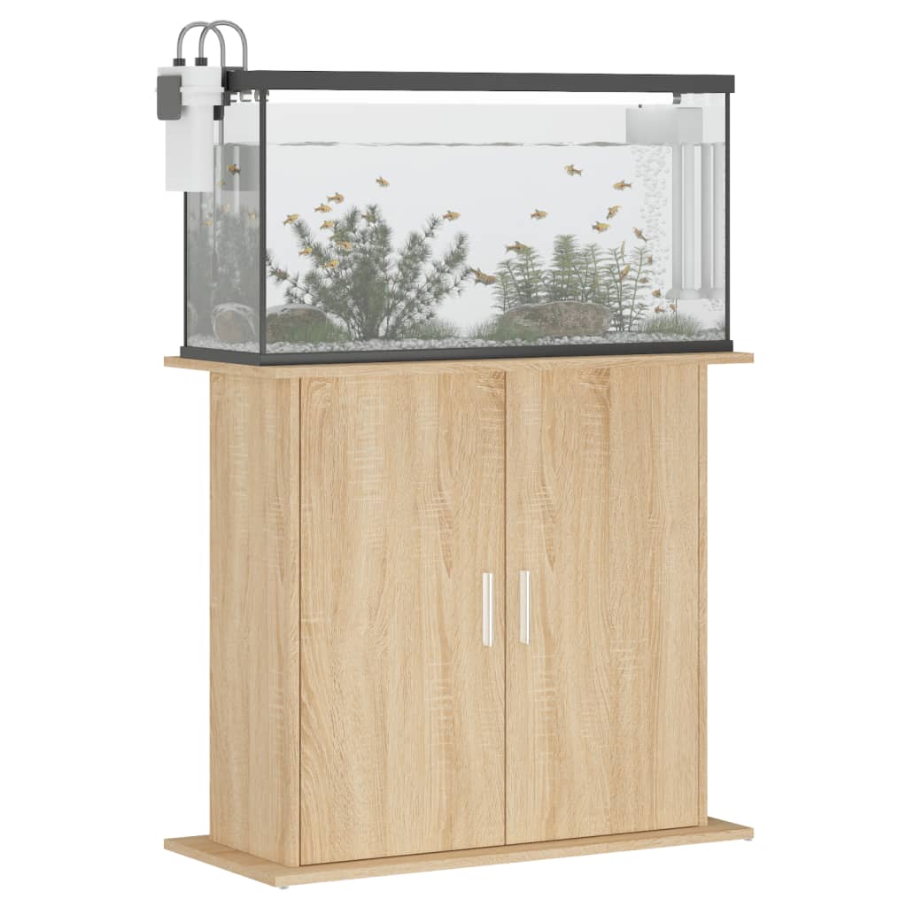 Aquarium Stand Sonoma Oak 81x36x73 cm Engineered Wood