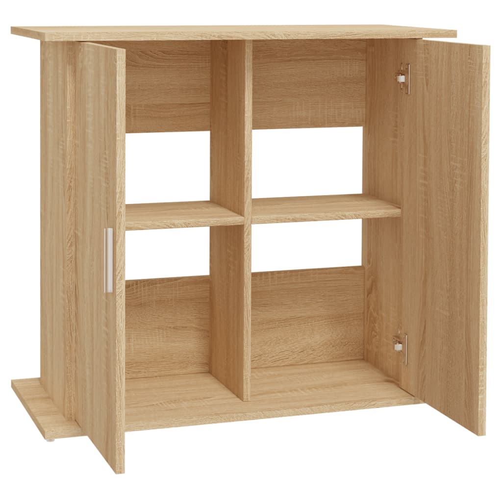 Aquarium Stand Sonoma Oak 81x36x73 cm Engineered Wood