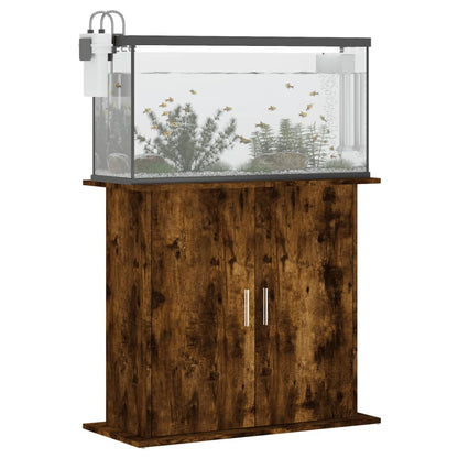 Aquarium Stand Smoked Oak 81x36x73 cm Engineered Wood