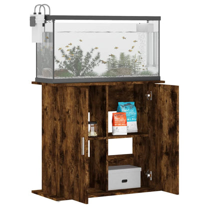 Aquarium Stand Smoked Oak 81x36x73 cm Engineered Wood