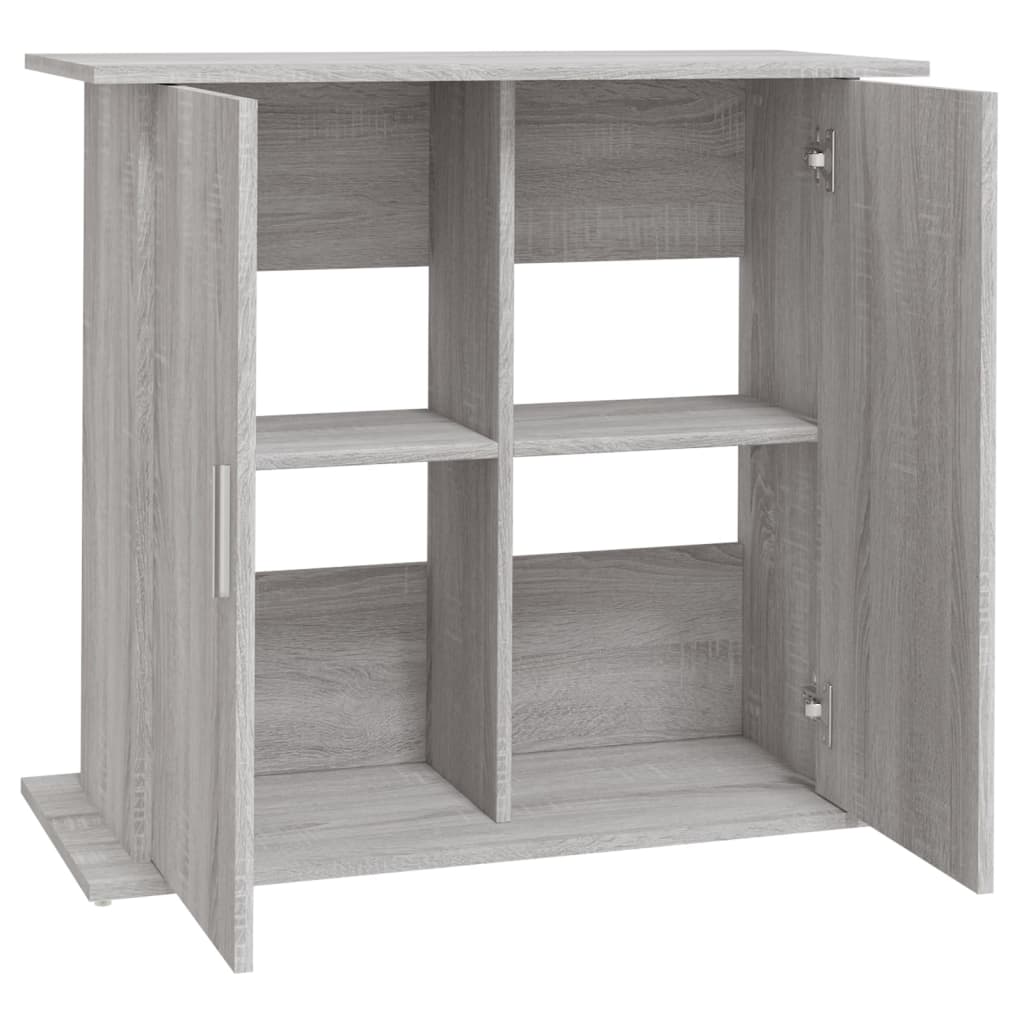 Aquarium Stand Grey Sonoma 81x36x73 cm Engineered Wood