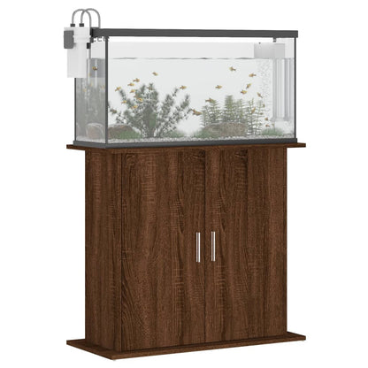 Aquarium Stand Brown Oak 81x36x73 cm Engineered Wood