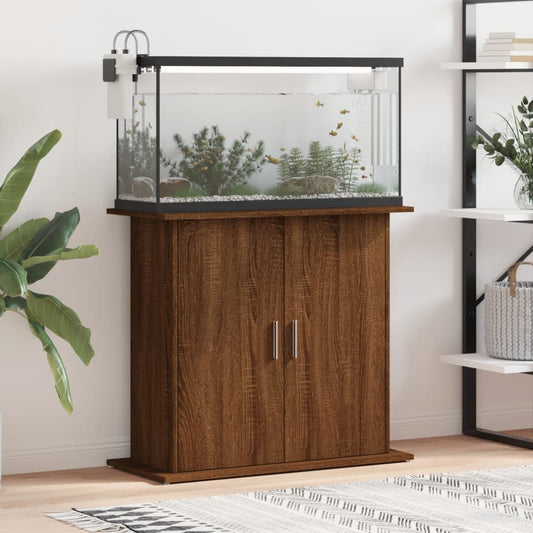 Aquarium Stand Brown Oak 81x36x73 cm Engineered Wood