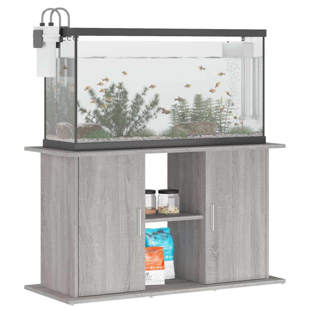 Aquarium Stand Grey Sonoma 101x41x58 cm Engineered Wood